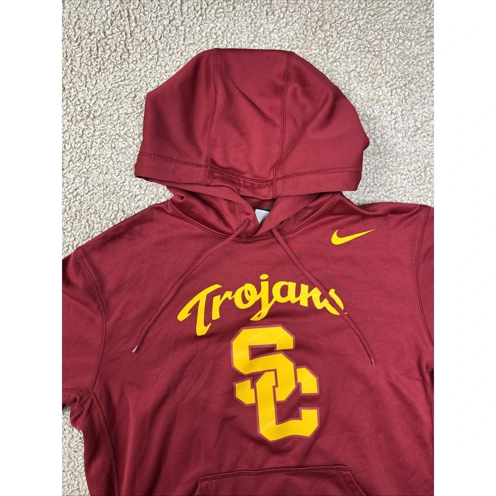 University Southern California Nike Therma-Fit Hoodie Men's M Red NCAA Football